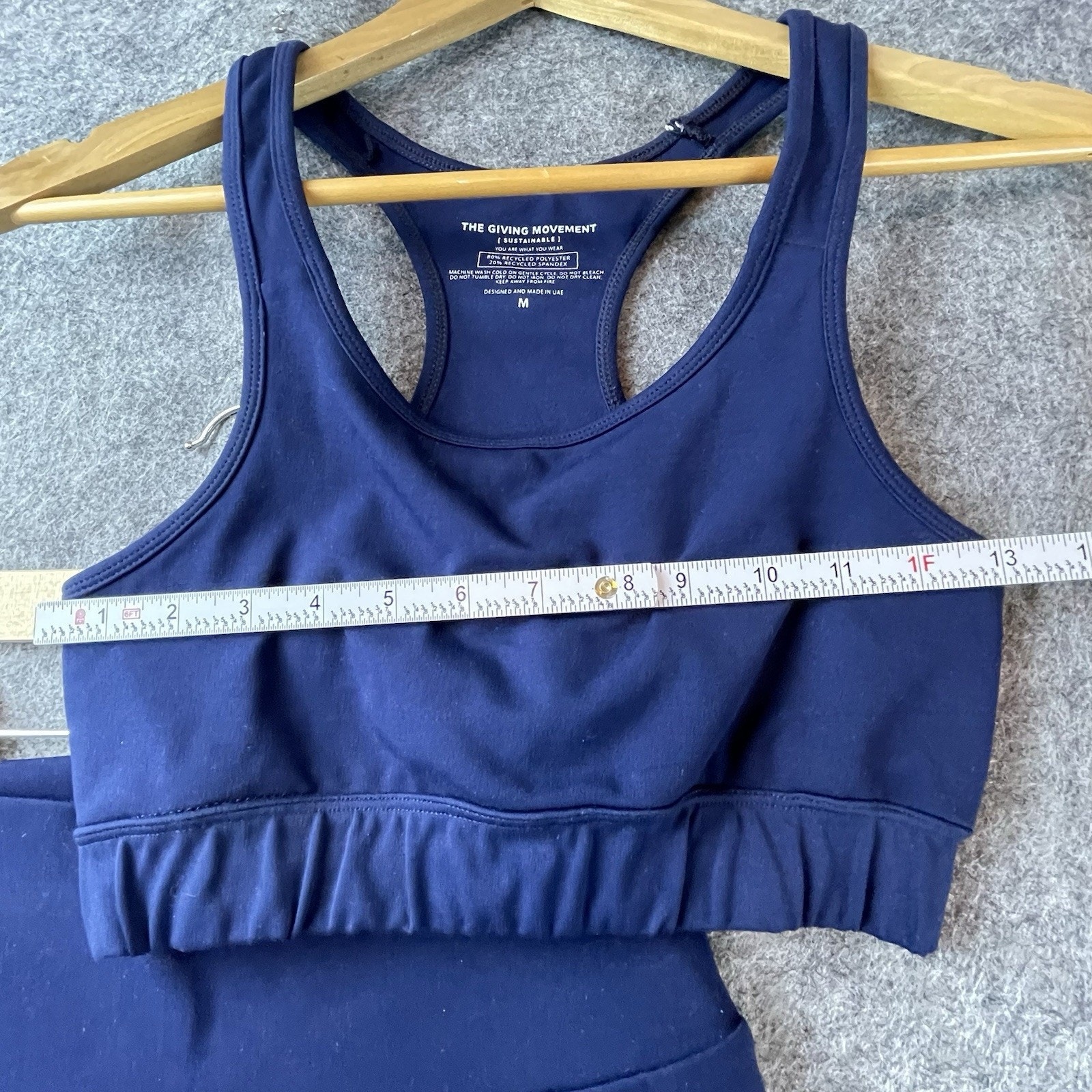 The Giving Movement Workout Set Womens Medium S30 Sports Bra Shorts Recycled Eco — image 5 of 8